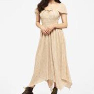 Tabitha Floral Print Chiffon Handkerchief Hem Midaxi Dress